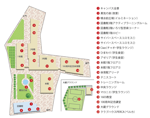 日本大学商学部キャンパスマップ